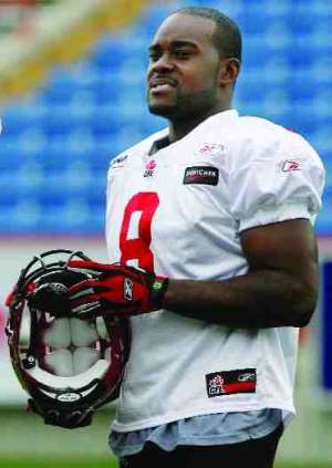 Richard Karikari s refocused after visiting home in Ghana.Photograph by : Leah Hennel, Calgary Herald